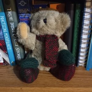 1995 House of Lloyd Bear Posable with Scarf & Mittens Christmas Winter Cute